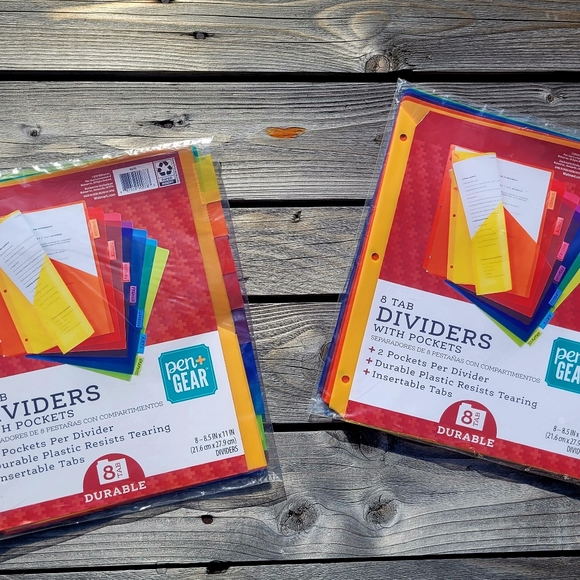 Pen+Gear 8 Tab Dividers w/Pockets - Picture 7 of 7